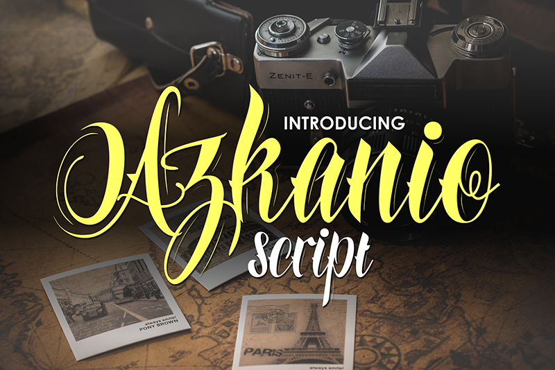 Azkanio Script font