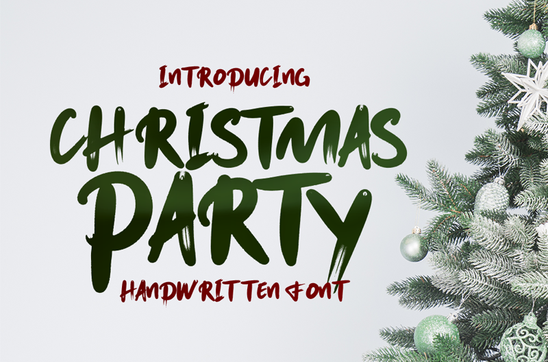 CHRISTMAS PARTY font