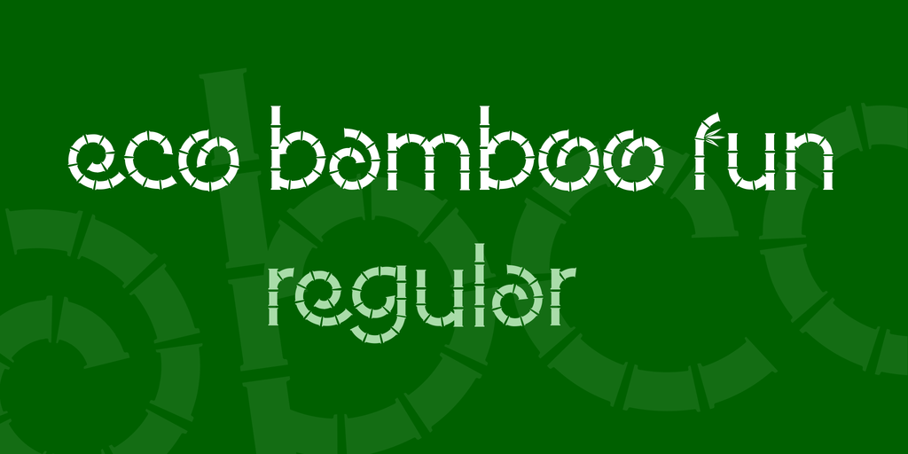 Eco Bamboo Fun font
