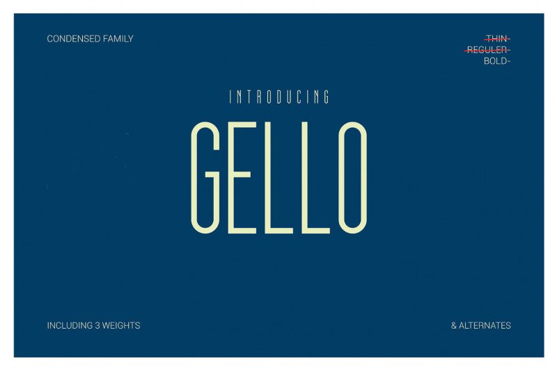 gello bold font