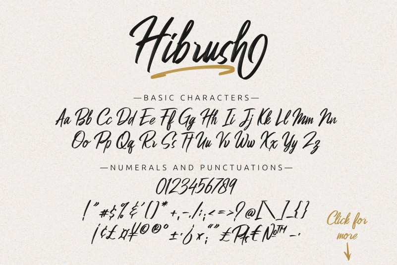 Hibrush_DEMO font