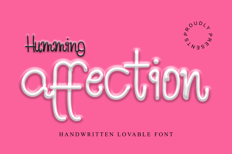 Humming Affection font