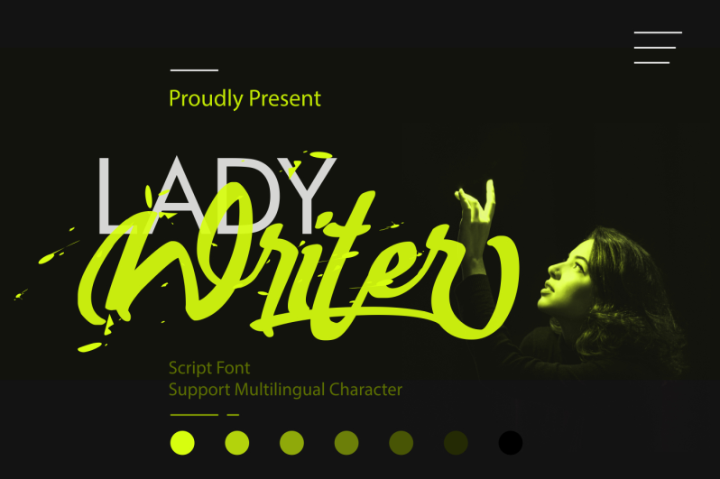 Lady Writer Skinny font