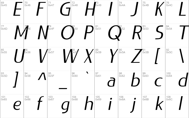 LIEUR font