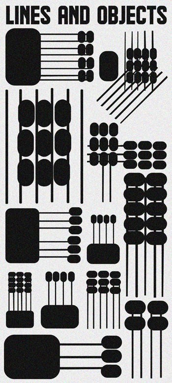 Lines and Objects font