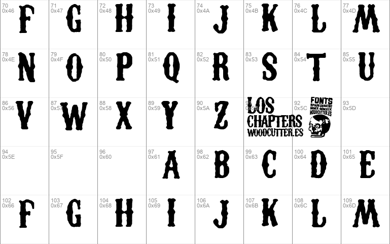Los Chapters font