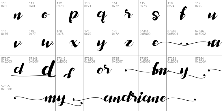 my_andriane font