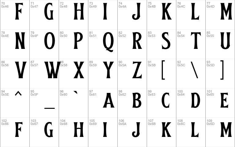 Obsypac font