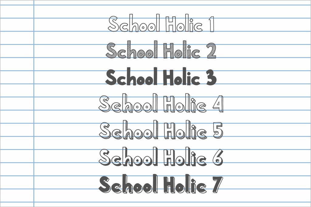 School Holic 7 font