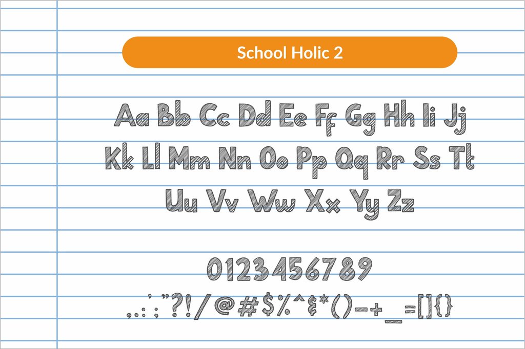 School Holic 7 font