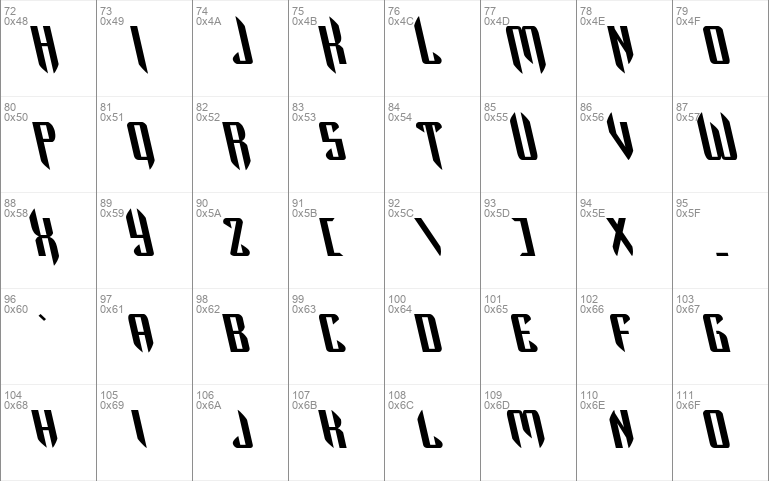 The Immortal Leftalic font
