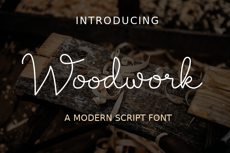 Woodwork font