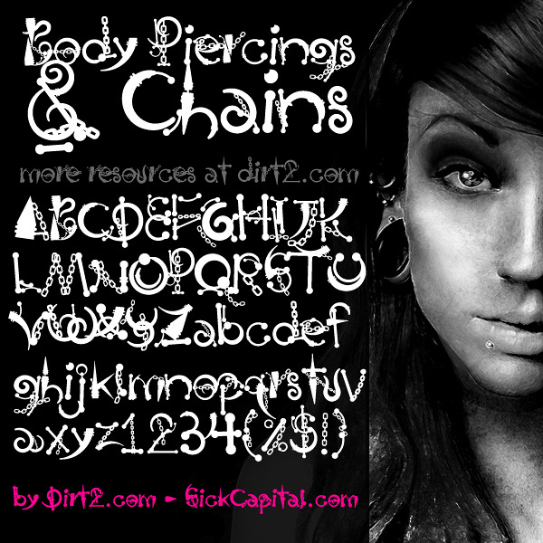 Body Piercing & Chains font