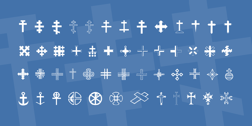 Christian Crosses III font