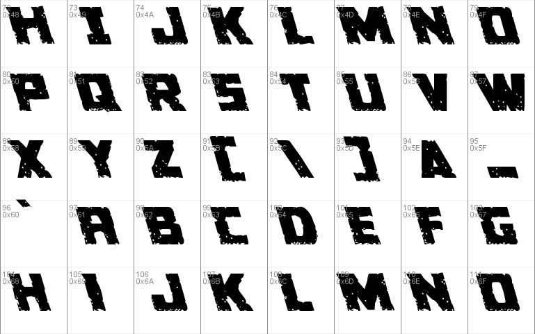 Colossus Leftalic font