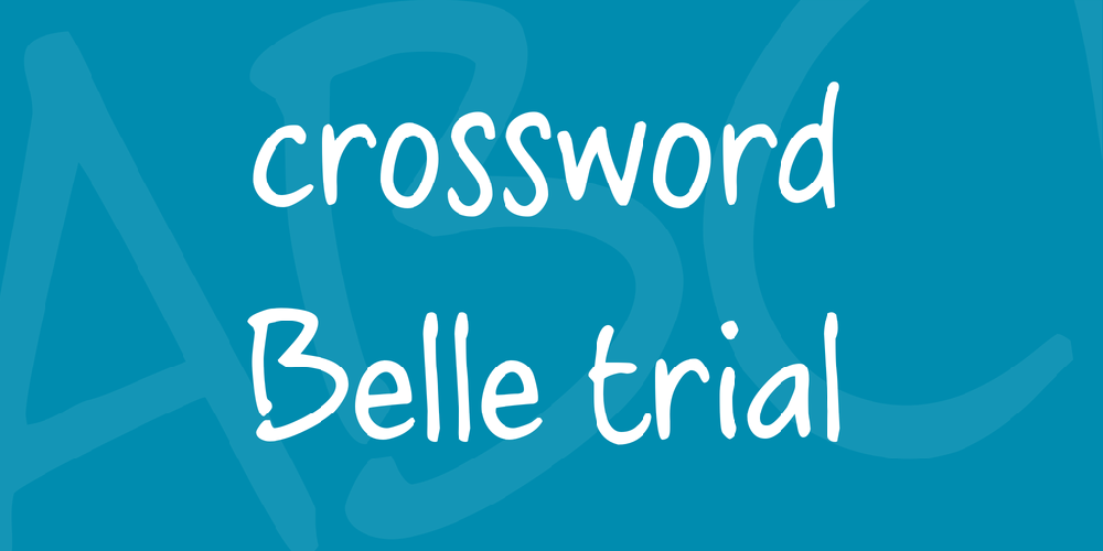 crosswordBelle font