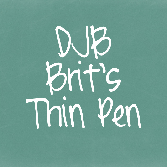 DJB Brit's Thin Pen font
