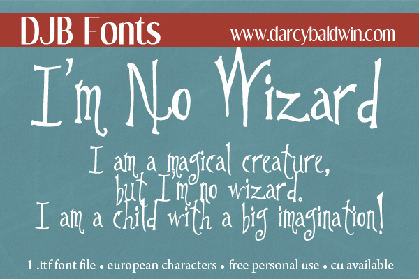 DJB Im No Wizard font
