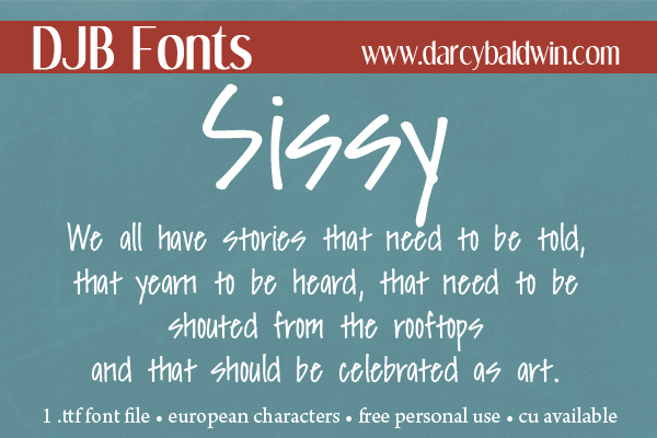 DJB Sissy font