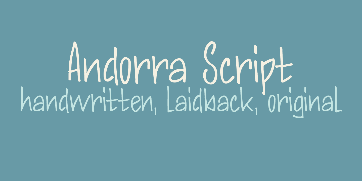 DK Andorra Script font