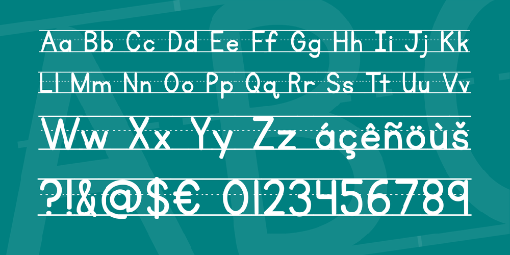 KG Primary Lined NOSPACE font