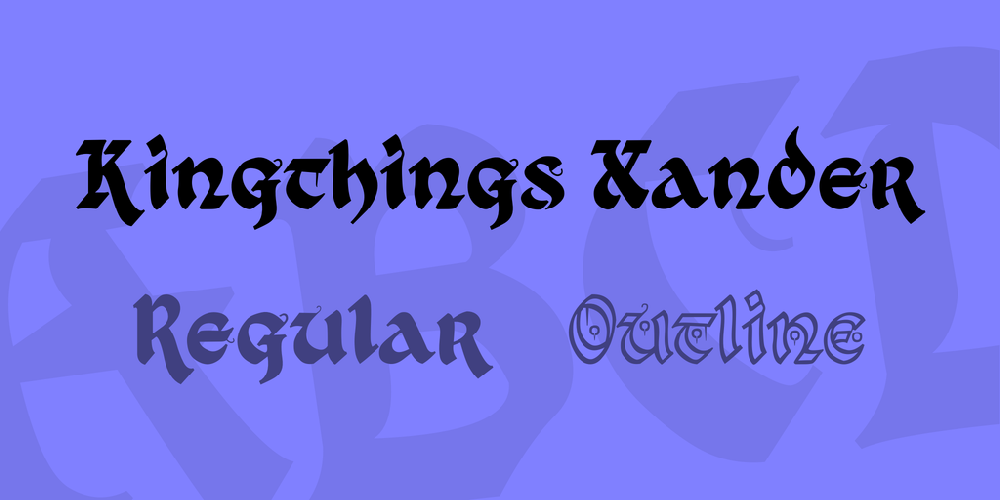 Kingthings Xander font