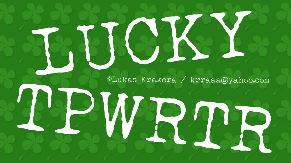 LUCKY TYPEWRITER font