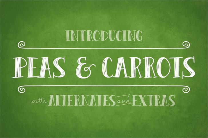 Peas &  Carrots Extras font