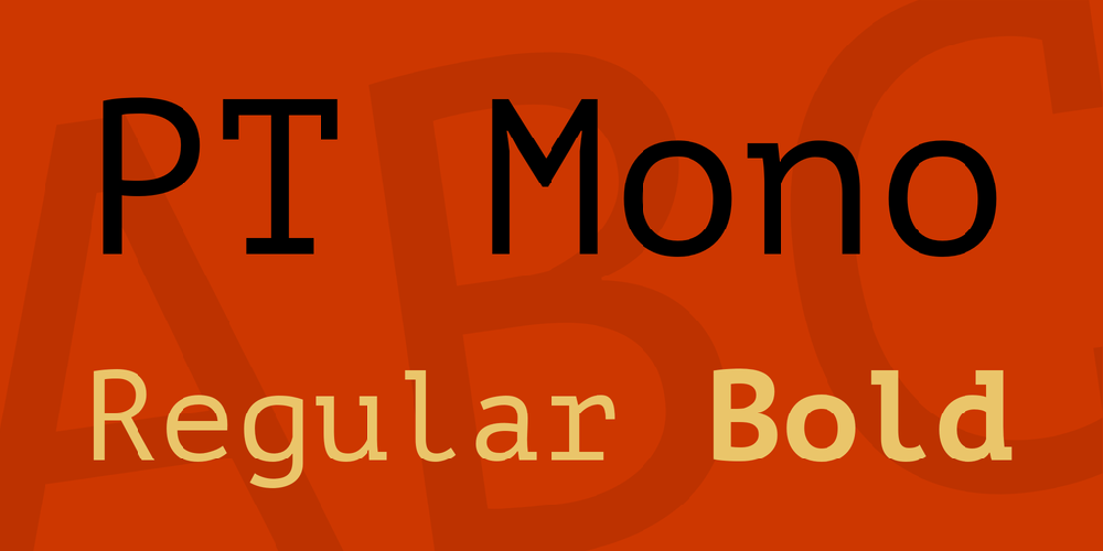 PT Mono font