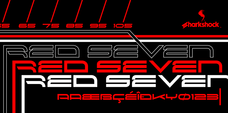 Red Seven font