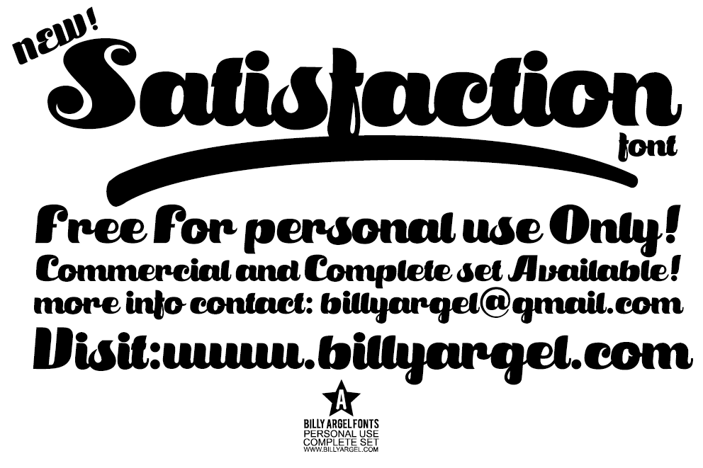 Satisfaction font