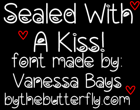 Sealed With A Kiss font
