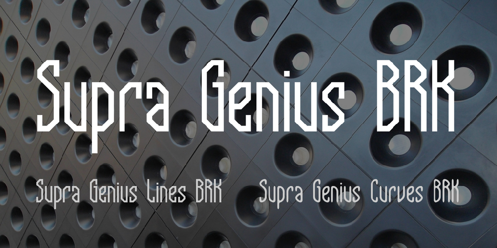 Supra Genius Lines BRK font