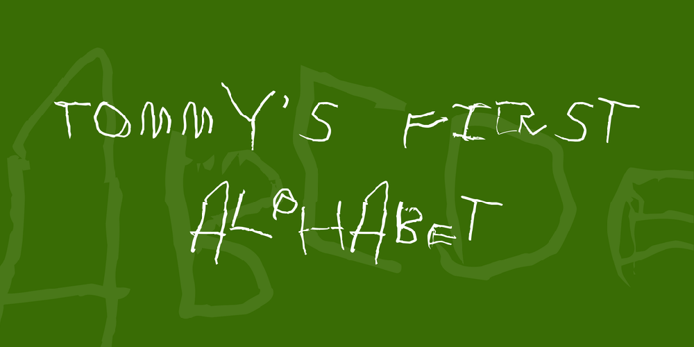 Tommy's First Alphabet font
