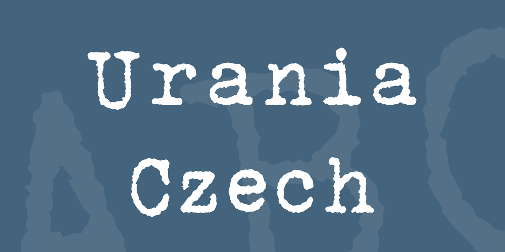 urania_czech font
