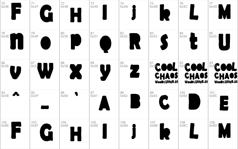 Cool Chaos font
