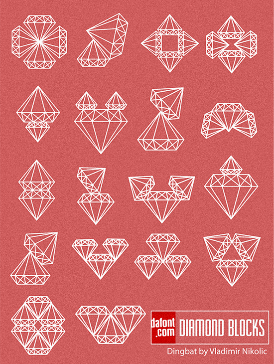 Diamond Blocks font
