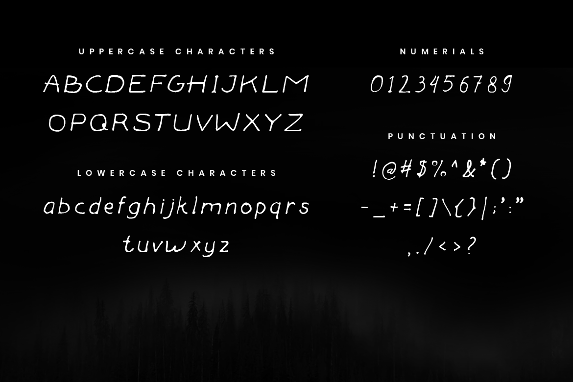 Forestia Handed font