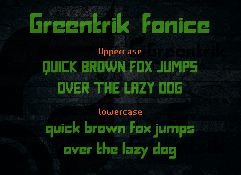 Greentrik fonice font