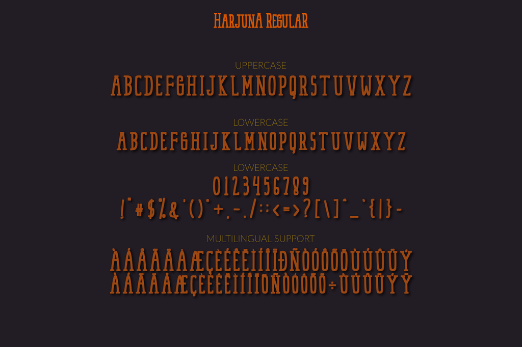 HarjunA Brush font