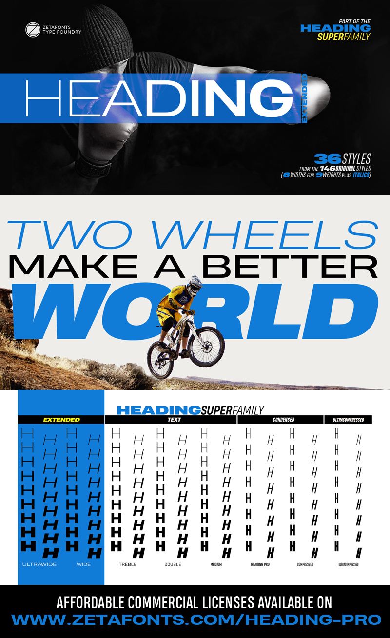 Heading Pro Wide Trial font