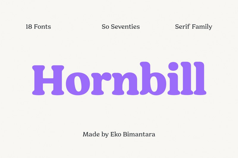 Hornbill Personal Use Blk font