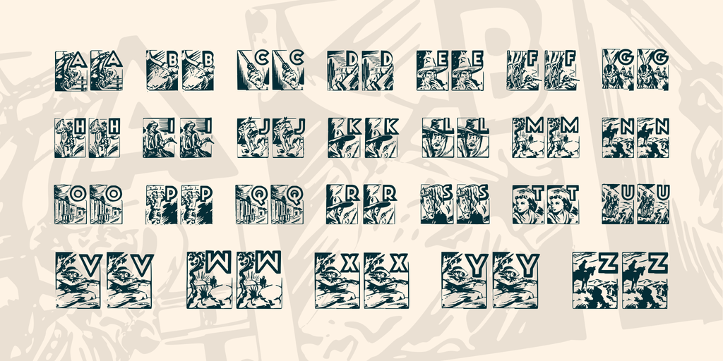 JMH Rodeo Caps3 font