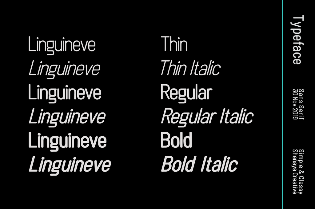 Linguineve font