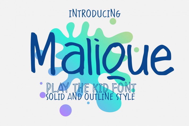 Malique Outline font