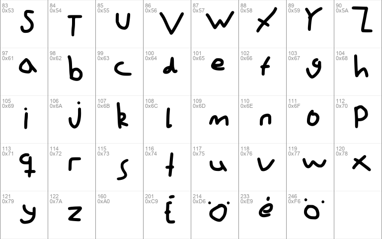 Mouse Writing font