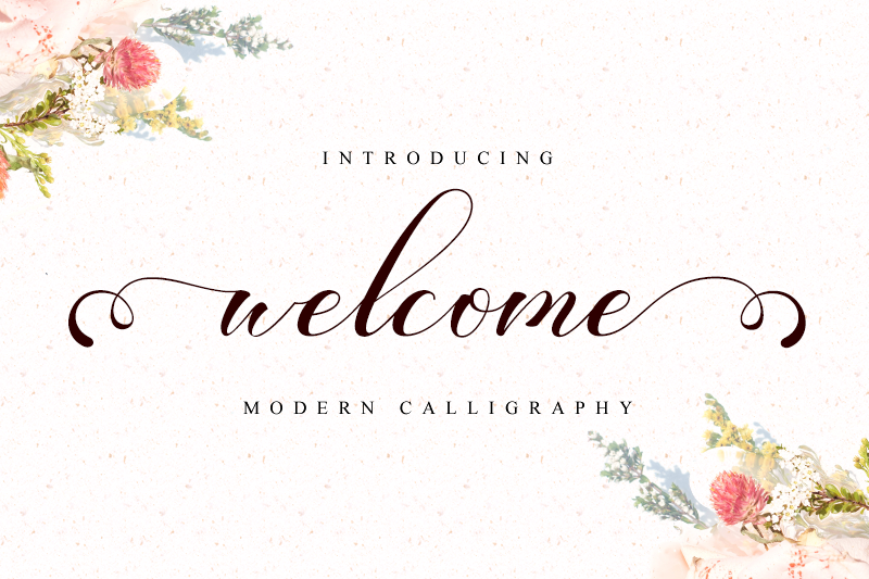 welcome font