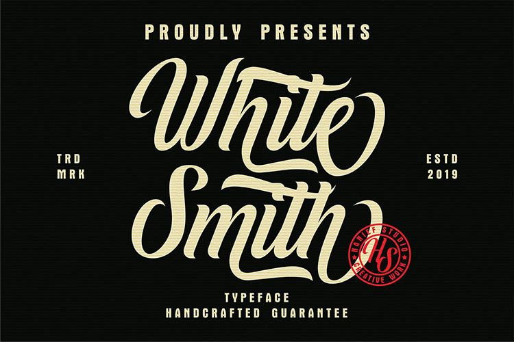 White Smith font