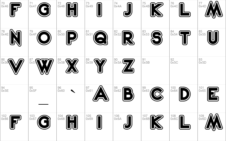 2020 Outline Fortune Kei font