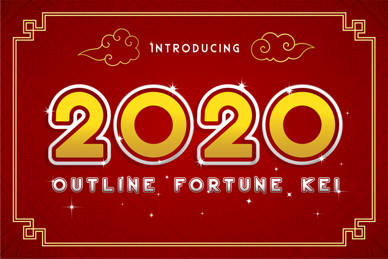 2020 Outline Fortune Kei font